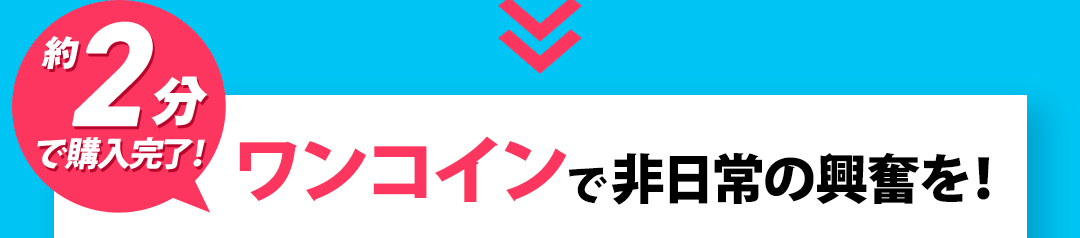 約2分で応募完了！ワンコインで非日常の興奮を！